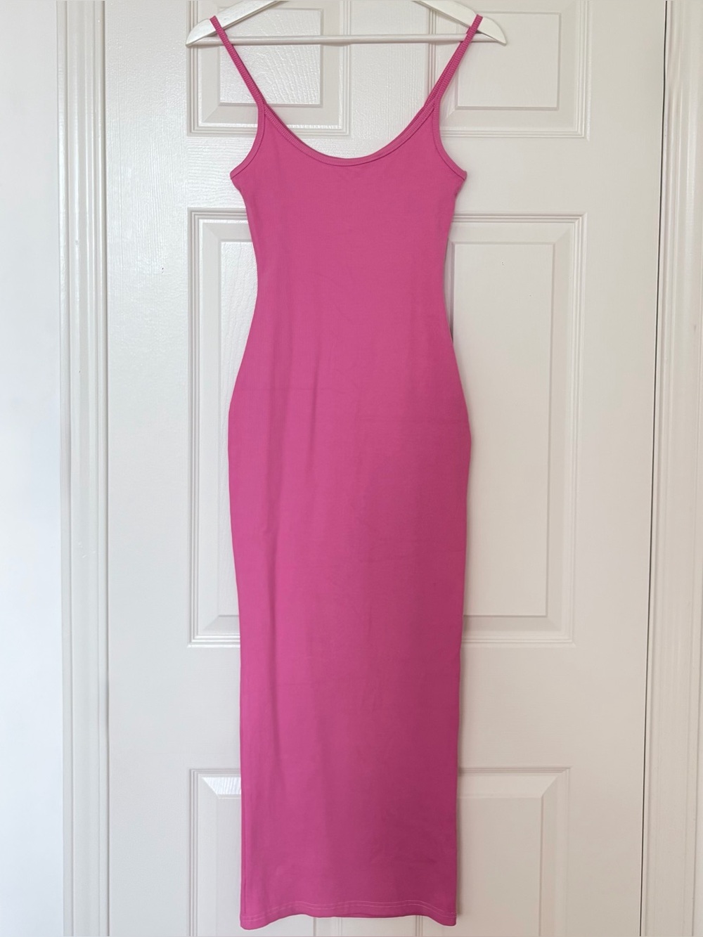 Meshki Pink Alexis Ribbed Cami Midi Dress